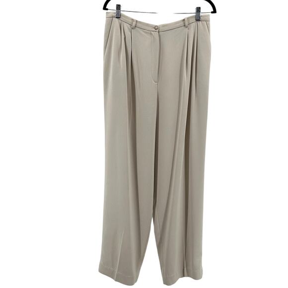 Liz Claiborne Classics Pantsuit WMNS 14 Tan Coordinates Lined Long Sleeve Formal - Picture 3 of 10